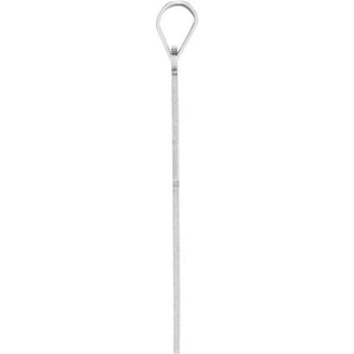 14K White 28x18 mm Cross Pendant