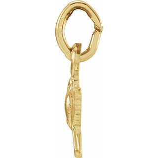 14K Yellow 11x8 mm Dove Pendant  