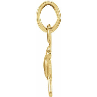 14K Yellow 14x10 mm Dove Pendant  