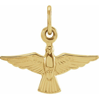 14K Yellow 18x12 mm Dove Pendant  