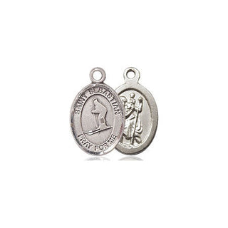 Pewter Saint Sebastian Skiing Medal