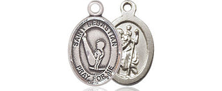Pewter Saint Sebastian Gymnastics Medal