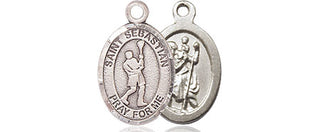 Pewter Saint Sebastian Lacrosse Medal