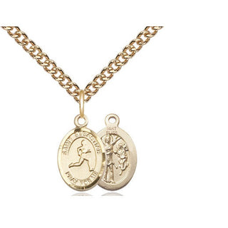 14kt Gold Saint Sebastian Track and Field Medal