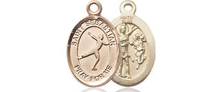 14kt Gold Filled Saint Sebastian Figure Skating Medal