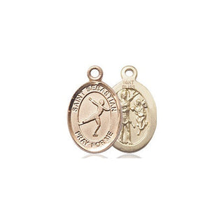 14kt Gold Saint Sebastian Figure Skating Medal