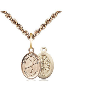 14kt Gold Saint Sebastian Figure Skating Medal