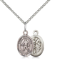 Sterling Silver Saint Sebastian Field Hockey Medal Religious and Catholic Jewelry