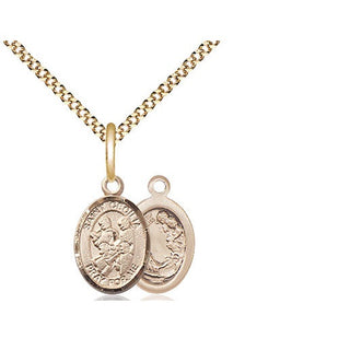 14kt Gold Filled Saint Cecilia Marching Band Medal Religious and Catholic Jewelry