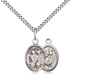 Pewter Saint Cecilia Marching Band Medal Religious and Catholic Jewelry