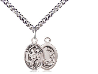 Sterling Silver Saint Cecilia Marching Band Medal Religious and Catholic Jewelry
