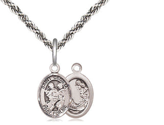 Sterling Silver Saint Cecilia Marching Band Medal Religious and Catholic Jewelry