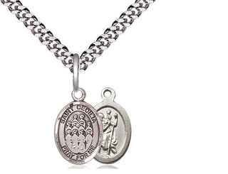 Pewter Saint Cecilia Choir Medal Religious and Catholic Jewelry