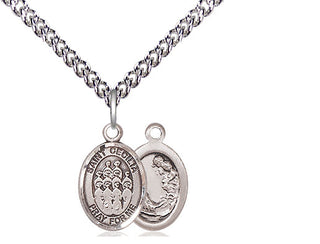 Sterling Silver Saint Cecilia Choir Medal Religious and Catholic Jewelry