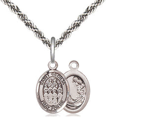 Sterling Silver Saint Cecilia Choir Medal Religious and Catholic Jewelry