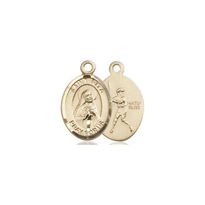 Gold-Filled St. Rita of Cascia Baseball Pendant - SALE