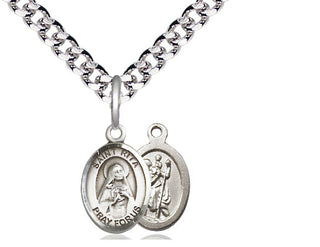 Pewter Saint Rita Baseball Medal Religious and Catholic Jewelry