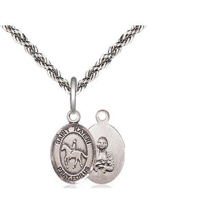 Sterling Silver Saint Kateri Equestrian Medal Religious and Catholic Jewelry