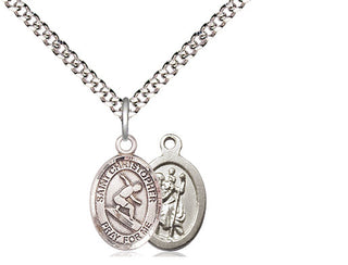 Pewter Saint Christopher Surfing Medal Religious and Catholic Jewelry