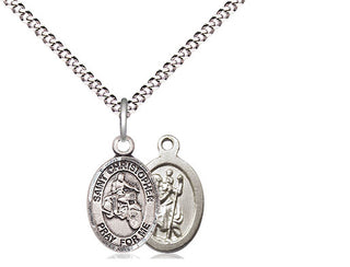 Pewter Saint Christopher Motorcycle Medal Religious and Catholic Jewelry