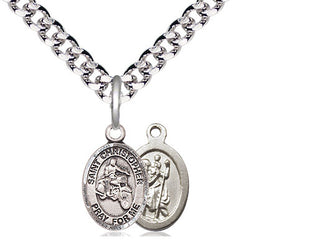 Pewter Saint Christopher Motorcycle Medal Religious and Catholic Jewelry