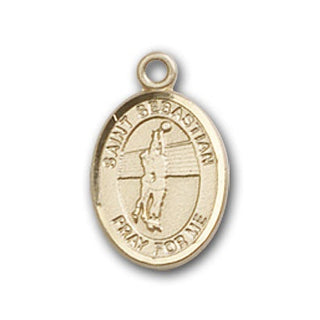 Gold-Filled Saint Sebastian Volleyball Pendant