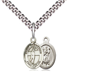 Pewter Saint Sebastian Volleyball Medal Religious and Catholic Jewelry