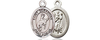 Pewter Saint Sebastian Rodeo Medal