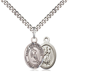 Pewter Saint Christopher Rugby Medal Religious and Catholic Jewelry