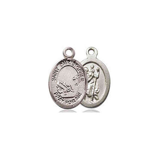 Sterling Silver Saint Christopher Fishing Medal Religious and Catholic Jewelry