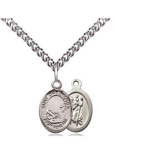 Sterling Silver Saint Christopher Fishing Medal Religious and Catholic Jewelry