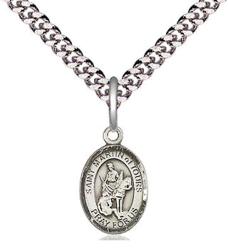 Pewter Saint Martin of Tours Medal Religious and Catholic Jewelry Engraved Catholic Saint Jewelry