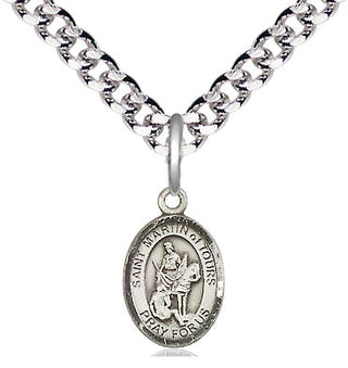 Pewter Saint Martin of Tours Medal Religious and Catholic Jewelry Engraved Catholic Saint Jewelry
