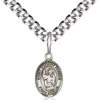 Pewter Saint Vincent Ferrer Medal Religious and Catholic Jewelry Engraved Catholic Saint Jewelry