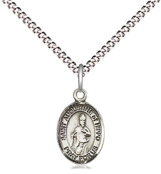 Pewter Saint Augustine of Hippo Medal Religious and Catholic Jewelry Engraved Catholic Saint Jewelry