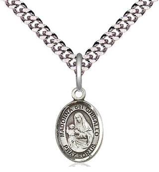 Pewter Saint Madonna Del Ghisallo Medal Religious and Catholic Jewelry Engraved Catholic Saint Jewelry