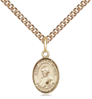 14kt Gold Saint John Neumann Medal Engraved Catholic Saint Jewelry