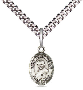 Pewter Saint John Neumann Medal Religious and Catholic Jewelry Engraved Catholic Saint Jewelry