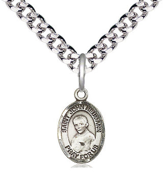 Pewter Saint John Neumann Medal Religious and Catholic Jewelry Engraved Catholic Saint Jewelry