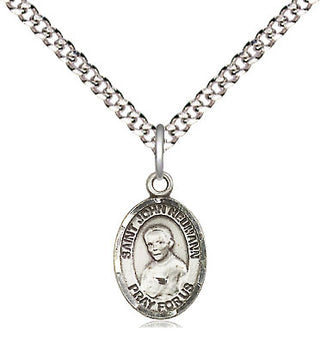 Pewter Saint John Neumann Medal Religious and Catholic Jewelry Engraved Catholic Saint Jewelry