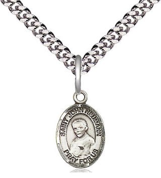 Pewter Saint John Neumann Medal Religious and Catholic Jewelry Engraved Catholic Saint Jewelry
