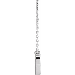 Platinum Pierced Cross Hammered Disc 18" Necklace