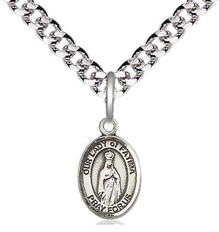 Pewter Our Lady of Fatima Medal Religious and Catholic Jewelry Engraved Catholic Saint Jewelry