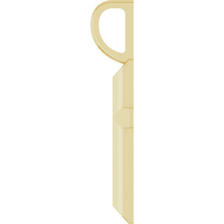 14K Yellow Knife-Edge Cross Pendant