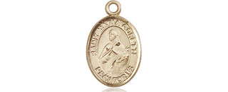 14kt Gold Saint Maria Goretti Medal Engraved Catholic Saint Jewelry