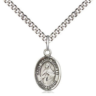 Pewter Saint Maria Goretti Medal Religious and Catholic Jewelry Engraved Catholic Saint Jewelry