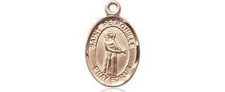 14kt Gold Filled Saint Petronille Medal Engraved Catholic Saint Jewelry