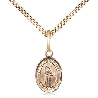 14kt Gold Filled Saint Petronille Medal Religious and Catholic Jewelry Engraved Catholic Saint Jewelry