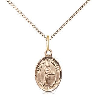 14kt Gold Filled Saint Petronille Medal Religious and Catholic Jewelry Engraved Catholic Saint Jewelry