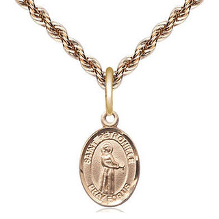 14kt Gold Filled Saint Petronille Medal Religious and Catholic Jewelry Engraved Catholic Saint Jewelry